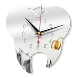 Reloj De Pared Con Espejo De Dientes, Reloj Colgante Con Per