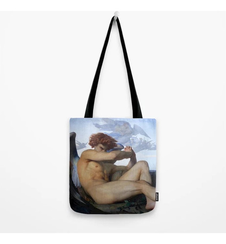  Tote Bag Arte Iconico Bolsa Tela Monet Goya Klimt Hopper Color Fallen Angel - Alexandre Cabanel