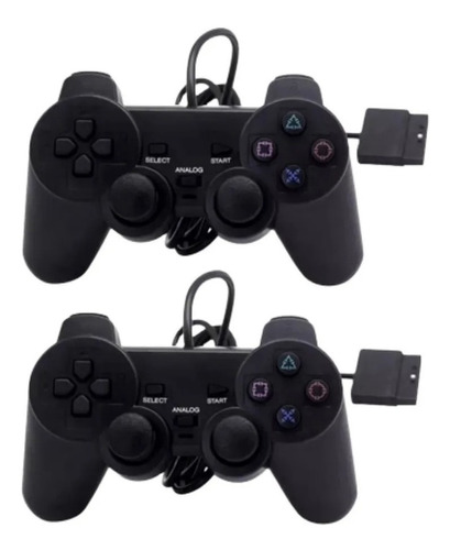 Kit 2 Controles Joystick Compativel Com Playstation 2