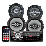 Radio Bluetooth Automotivo + 4 Falantes Dianteiro Traseiro 