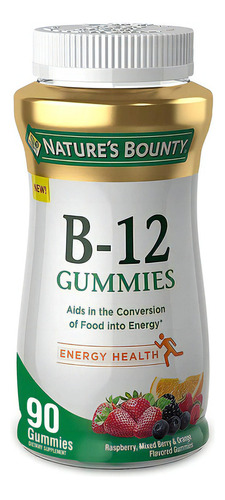 Natures Bounty B12 Gomitas Energia Salud Sabor Frutas