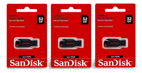  3 Pen Drive Para Escutar Musicas Na Caixa De Som 32gb