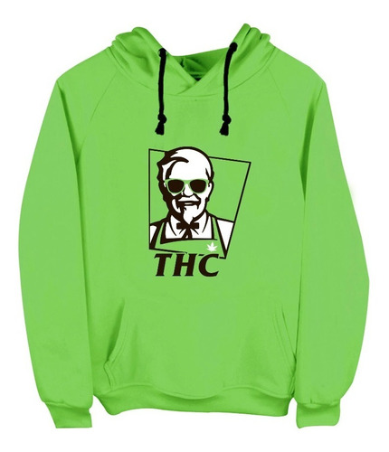 Sudadera Hoodie Coronel Sanders Addicted Marihuana Thc Kfc 