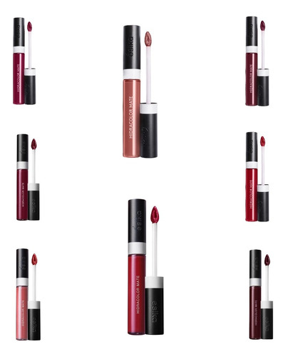 Set 8 Labiales Hidracolor Mate No Transfer Hidratación Esika