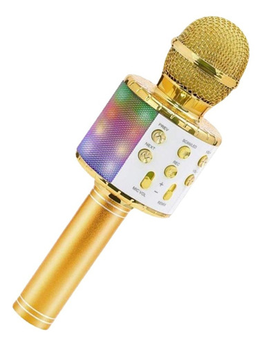 Micrófono Inalámbrico Para Karaoke Con Altavoz Bluetooth Y L