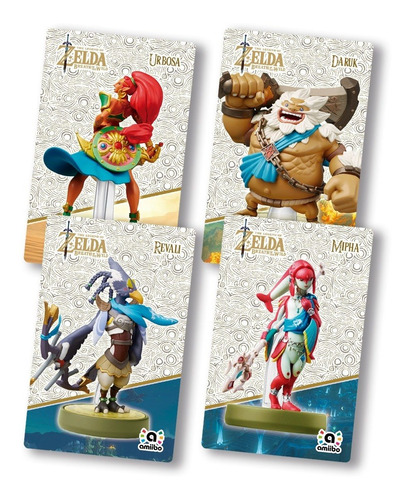 4 Tarjetas Nfc - Campeones Zelda Breath Of The Wild