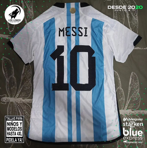 Camiseta Messi Tela Profesional Mundial 2022