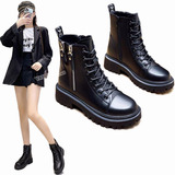 Bota Rocker Negro Combat Mujer Plataforma Militar Oferta