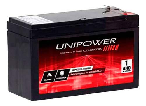 Bateria Selada Para Sistemas De Segurança 12v/4ah - Unipower