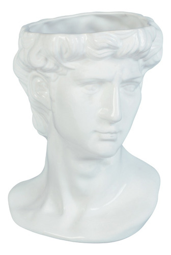 Maceta De Ceramica Rostro David De Miguel Angel Busto Griego