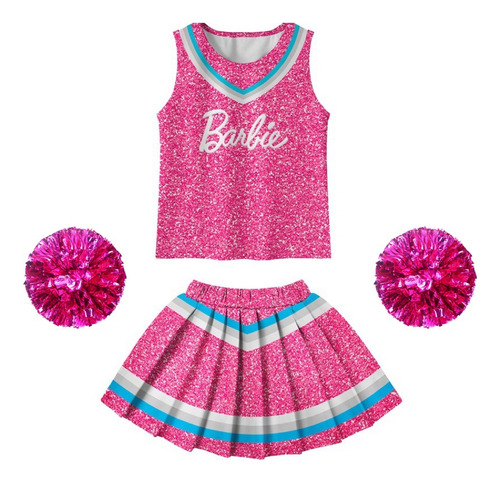 La Película Barbie Skirt Kids Halloween Cos Cheerleader Dt48