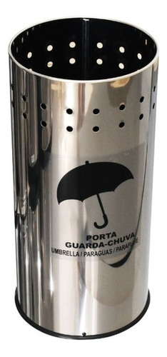 Cesto Porta Guarda Chuva Inox 25l Suporte C/ Recipiente Silk