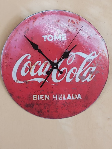 Reloj De Chapa Vintage Retro Pared - Coca Cola 30cm Diam