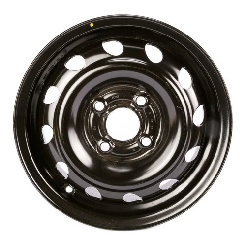 Kit 4 Rines Acero 13x5 Negro Chevy 1.4l 2002-2012