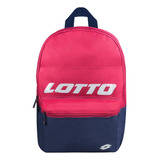 Mochila Urbana Lotto Escolar X0129 Color Rojo-azul Marino 19l