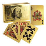 Baraja De Cartas En Oro Poker Blackjack Naipes Casino Autent Idioma Español Personaje Benjamin