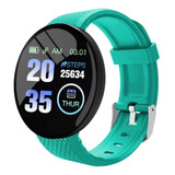 Smart Watch D18s 1.44 Pantalla Color Fitness Presión Arteria Caja Blanco Malla Verde