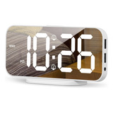 Smouping Reloj Despertador Para Dormitorio, Reloj Con Espejo