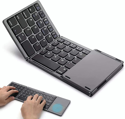 Teclado Bluetooth Plegable Inalámbrico Delgado Para Tableta