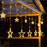 Serie Tira Led Cortina Estrellas Decoracion Navidad 2m Color