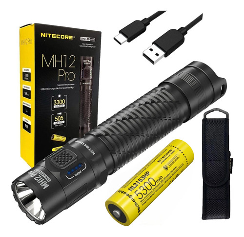 Nitecore Mh12 Pro Linterna De Luz Fuerte 3300 Lm Táctica