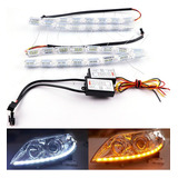 Tipo De Cristal Tiras Led Luz Blanca Drl Y Ambar Secuencial