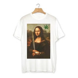 Camiseta Cannabis Mona Lisa Camisa Maconha