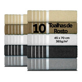 Kit 10 Toalhas De Rosto - 45x70 - 360g/m Neutra