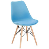 Silla Eames Comedor Moderno Cojin Vintage Madera Jardin