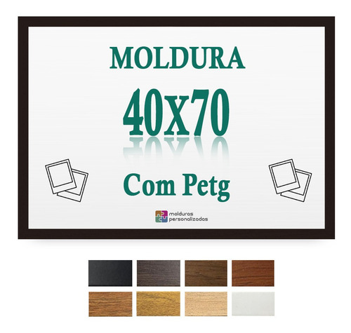 Moldura 40x70 Cm Com Petg Para Quadro Poster Arte Painel