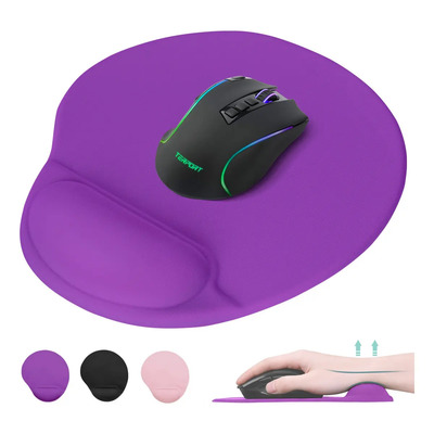 TERPORT Tapete De Mouse Morado Ergonómico Con Reposamuñeca de Gel Silicona 2cm, Mouse Pad Gamer Antideslizante, Tapete Para Mouse Duradero, Mausen Pad 25x22cm | MercadoLibre