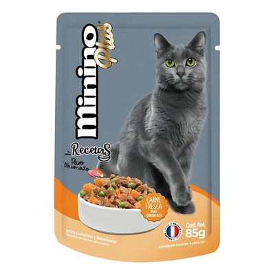 Alimento Minino Plus Recetas para gato adulto todos los tamaños sabor pavo ahumado pack x 24 unidades de 85 g | MercadoLibre
