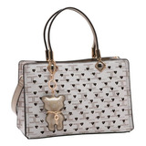 Bolsa Feminina Cg83711 Chenson Art Monograma Cristal Cor Off White Desenho Do Tecido Florido