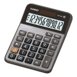 Calculadora De Escritorio Casio Mx-120b 12 Digitos Pila Sol Color Gris Oscuro