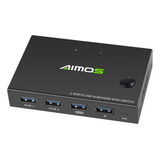 Conmutador Aimos Switch Kvm Am-kvm201cc Con 2 Puertos Usb