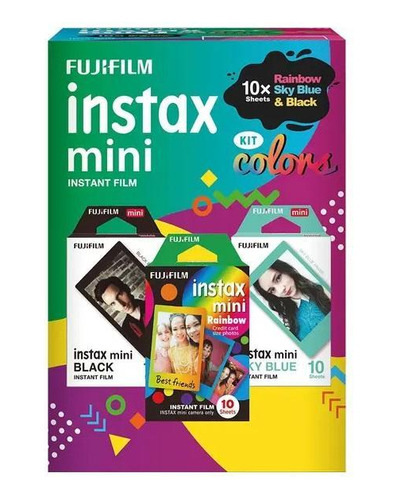 Combo De Filmes Fujifilm Instax Mini Colors
