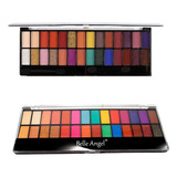 Paleta De Sombras 28 Cores - Belle Angel + Pinceis Cor Da Sombra Multicores