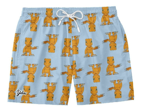 Bermuda Shorts Praia Agumon Digimon