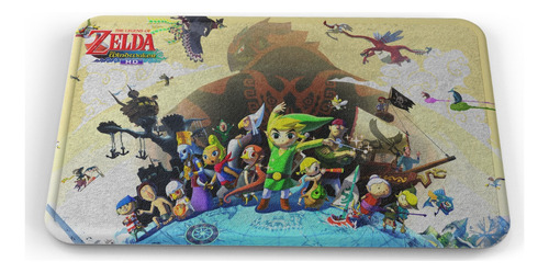 Tapete Zelda Personajes Niños Animados Baño Lavable 40x60cm