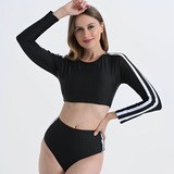 Biquíni Cropped Manga Longa Esporte Moda Praia