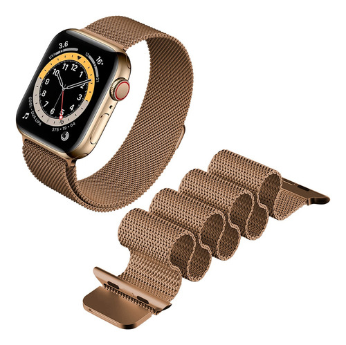 Correa Para Apple Watch Milanes Metal 38/40mm Serie 5 4 3 2 Color Cobre