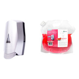  Kit Jabonera Espuma Rellenable Plata + Jabón Espuma 4l