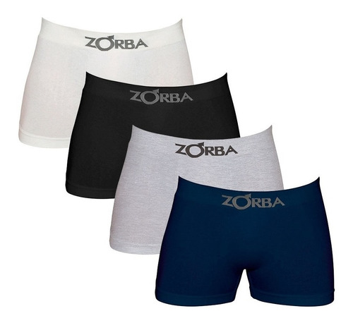 Kit 4 Cueca Boxer Zorba Algodão Sortida Sem Costura 781 Full