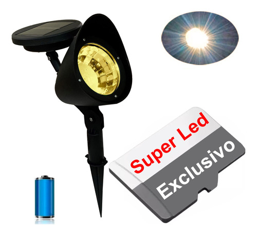 Luminária Luz Solar Jardim Spot Grama Iluminação Super Led 