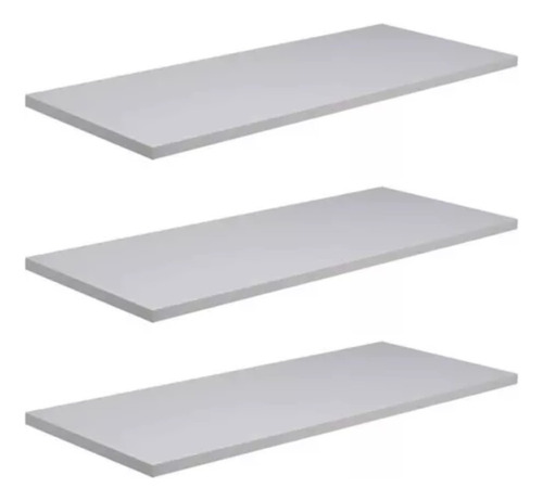 Kit 3 Prateleiras Mdf 100x20 Suporte Invisível - Decoração