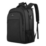 Mochila Negra Notebook 15,6  28 L Antirrobo Usb Impermeable 