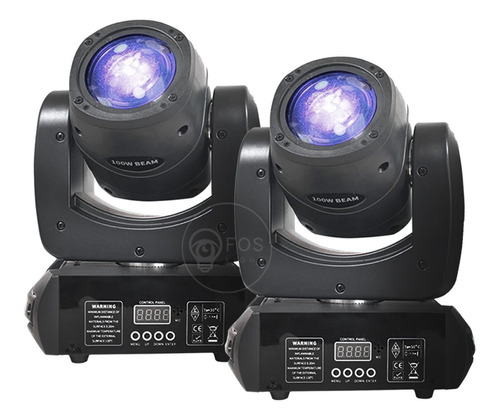 2x Moving Head Beam 100w Led Prisma 360º 8 Desenhos + Cores