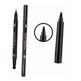 Delineador Negro Doble Punta  + Lápiz Para Cejas