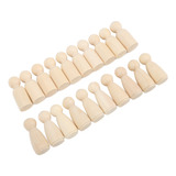 Peg Dolls, 20 Unidades De Pinzas De Madera De 55 Mm, Pequeña