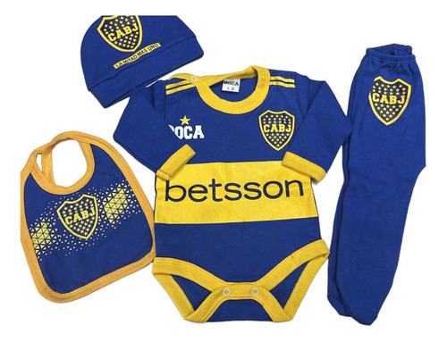 Set De Bebe Boca Juniors